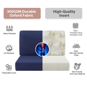 MuaMelop fabric texture close-up highlights high-density foam feel.