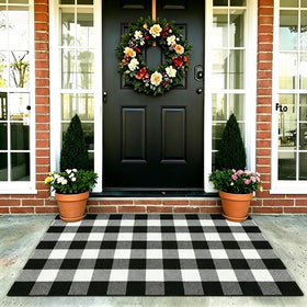 MUBIN 3x5 washable rug shows layering potential for a polished entryway.