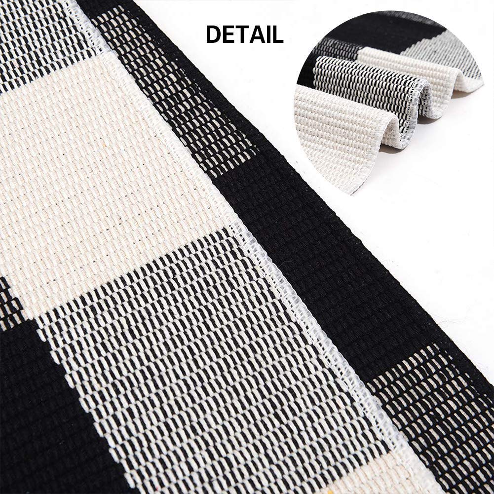 MUBIN 27.5x43 inch rug fits under a doormat for layered entryways.