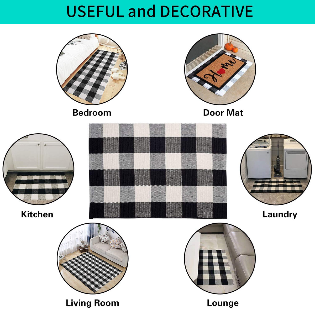 MUBIN easy-clean doormat stays vibrant after machine washes or spot cleaning.