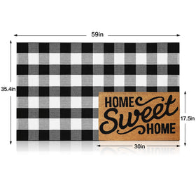MUBIN buffalo plaid rug easy to machine or hand wash.