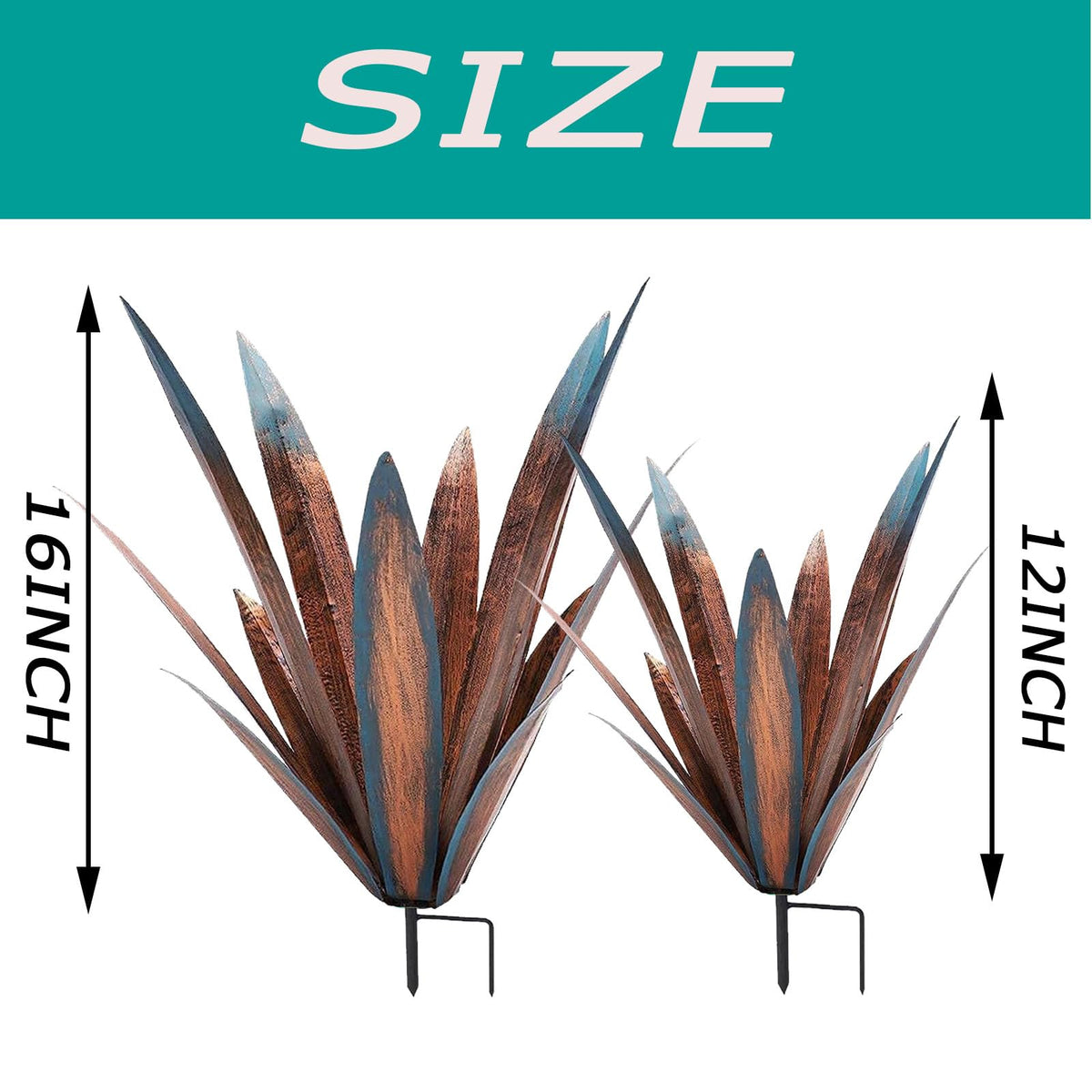 Muciwa agave sculpture with hand-painted gold finish for indoor displays.