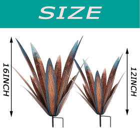Muciwa agave sculpture with hand-painted gold finish for indoor displays.