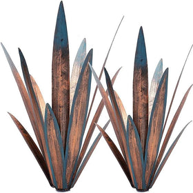 Muciwa agave sculpture for outdoor garden decor with wind-stable rod.