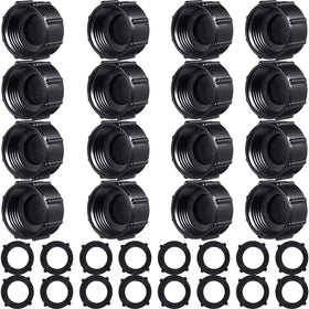 Mudder 16-pcs garden hose caps set keeps ends closed and leak-free