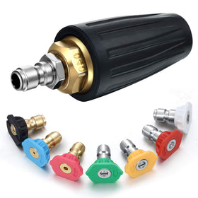 Mudder 4000 psi rotating turbo nozzle ready for outdoor cleaning tasks.