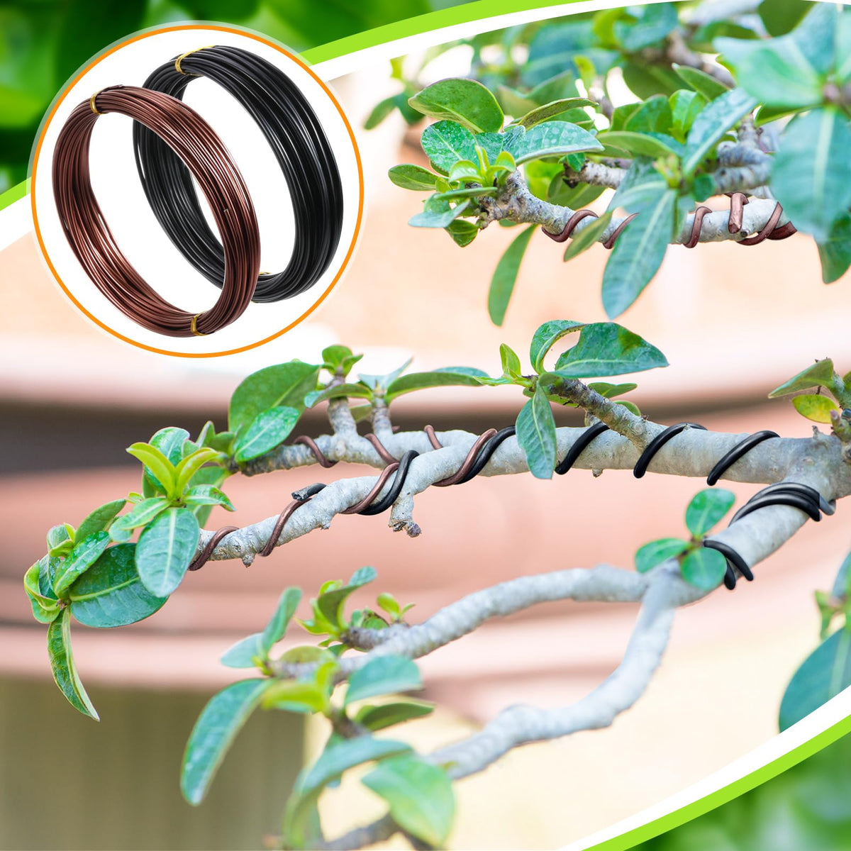 Mudder 2.0mm aluminum bonsai wire for thicker trunks