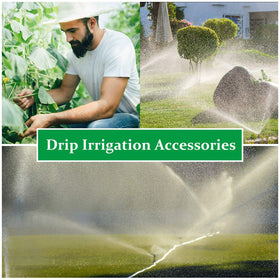 Mudder garden irrigation setup using goof plugs for leak-free ends