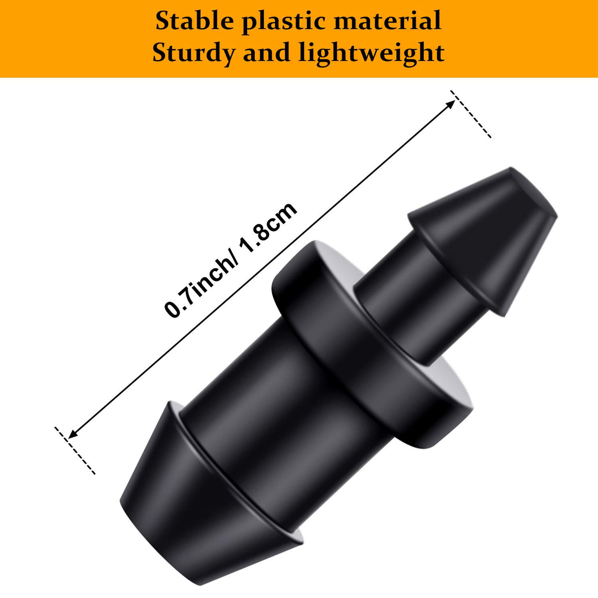Close-up of Mudder goof plugs showing durable plastic for outdoor use