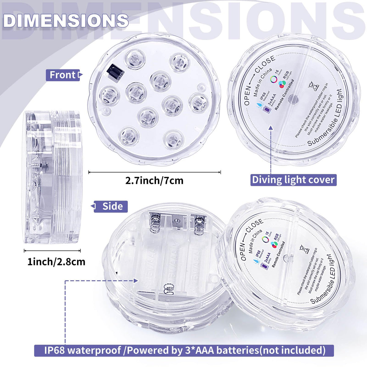 Mudder remote-controlled 2.8-inch LED light provides flexible color modes.