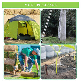 Mudder 50-pack brown stakes shown for value and lawn use.
