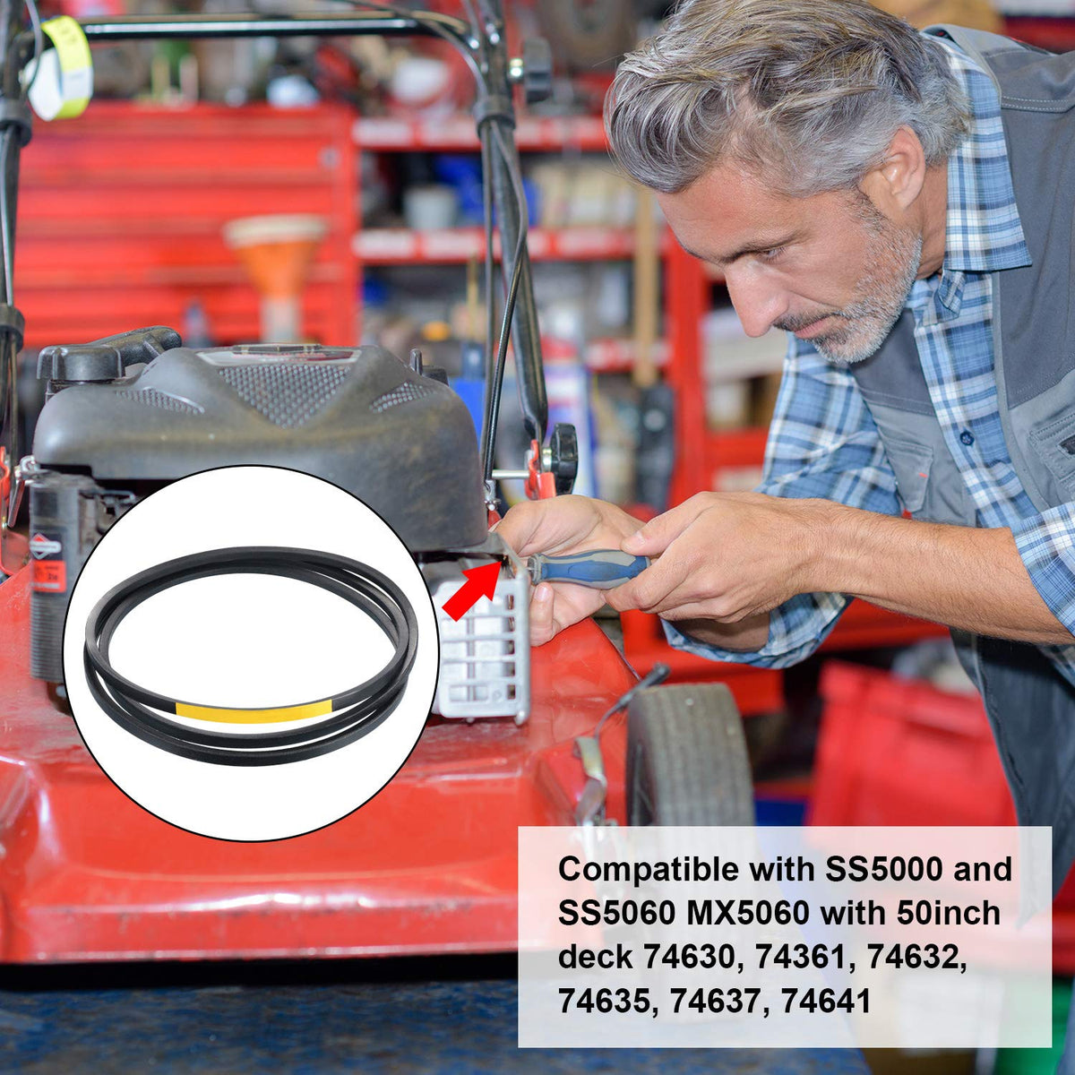 Mudder spare belt storage idea illustration for maintenance readiness