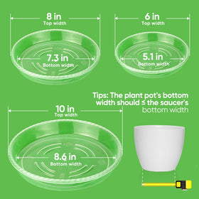 MUDEELA 10-inch thick plant saucer provides stable support for large pots.