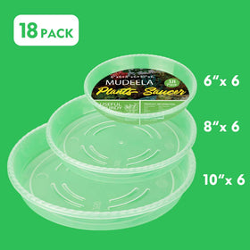 MUDEELA 8-inch thick plant saucer durable for indoors or outdoors.