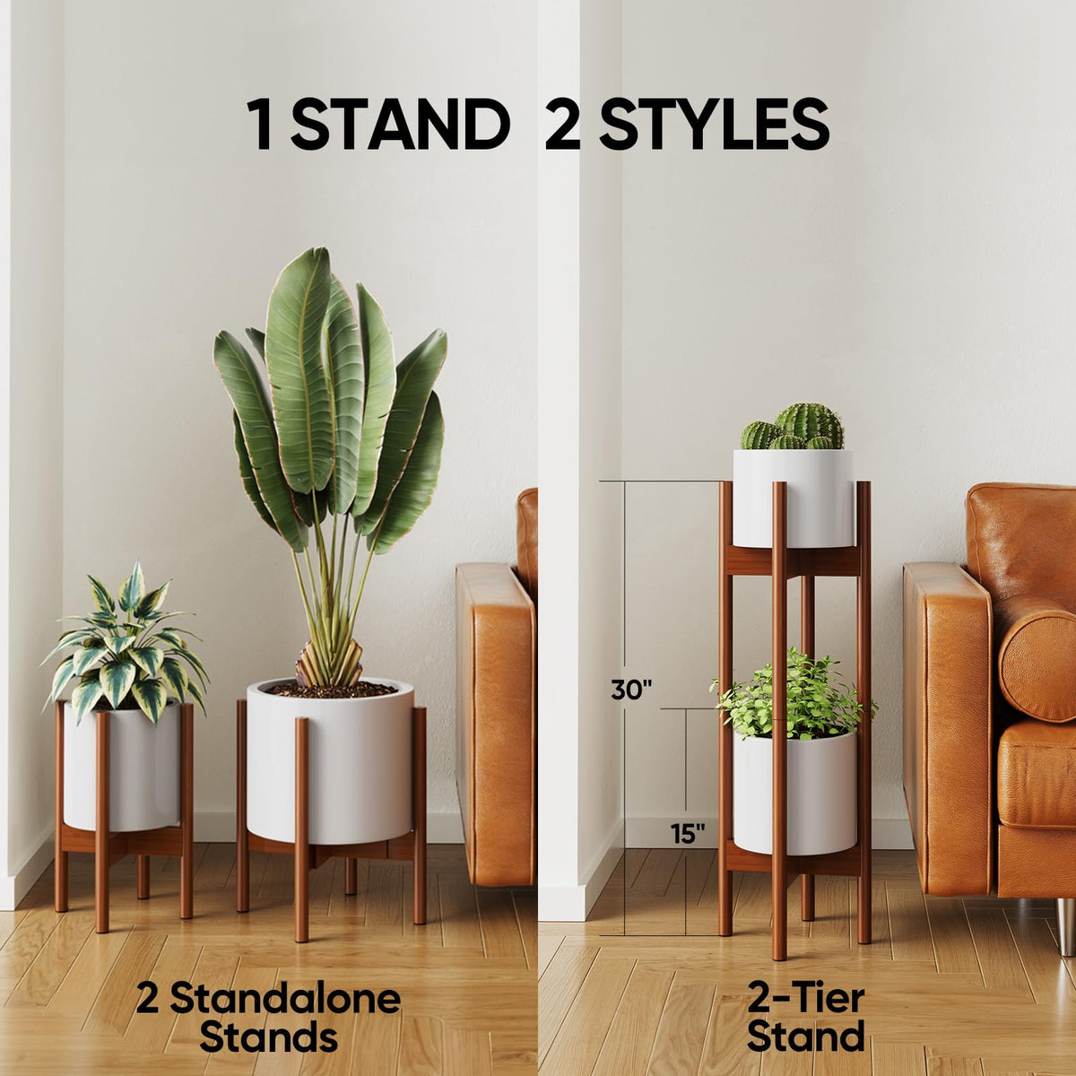 MUDEELA adjustable-width 8-12 inch frame fits varying pots.
