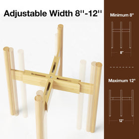 MUDEELA bamboo plant stand in a mid-century modern style