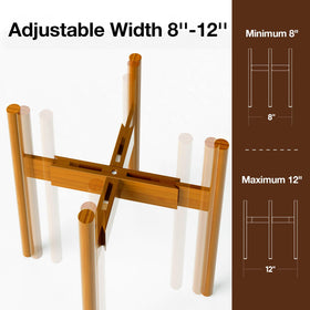 MUDEELA bamboo stand 14.5-inch height highlights compact mid-century decor