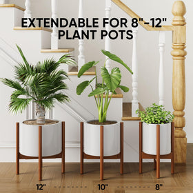 MUDEELA bamboo stand top view highlights natural texture and stability.