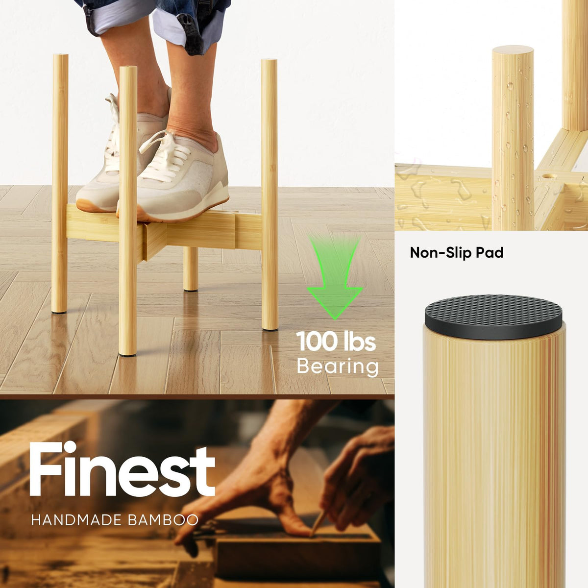 MUDEELA easy-assembly stand with tool-free setup