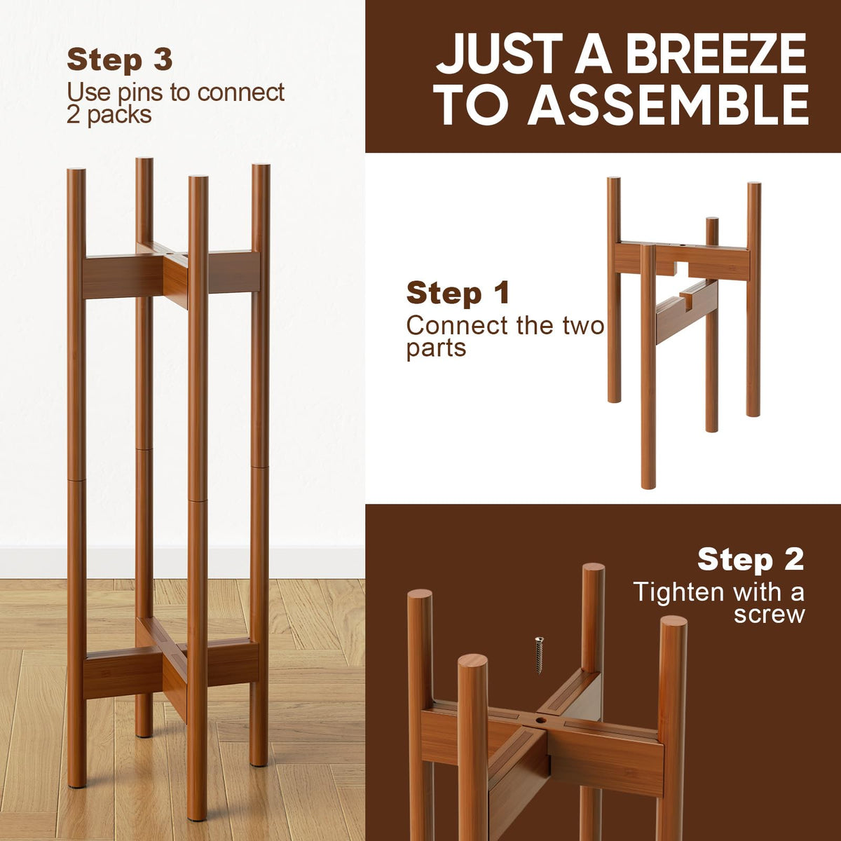 MUDEELA easy-assembly design enables quick setup without tools.