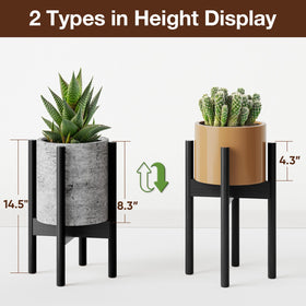 MUDEELA floor plant stand shown with simple assembly steps in view.
