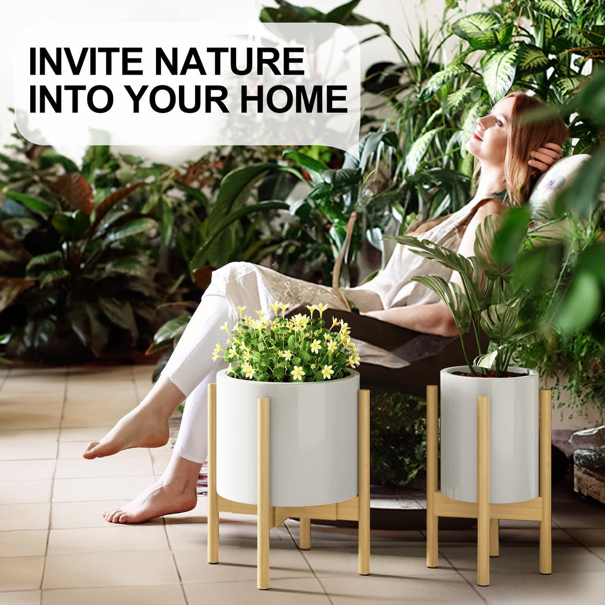 MUDEELA natural bamboo finish complements any room decor