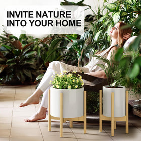 MUDEELA natural bamboo finish complements any room decor