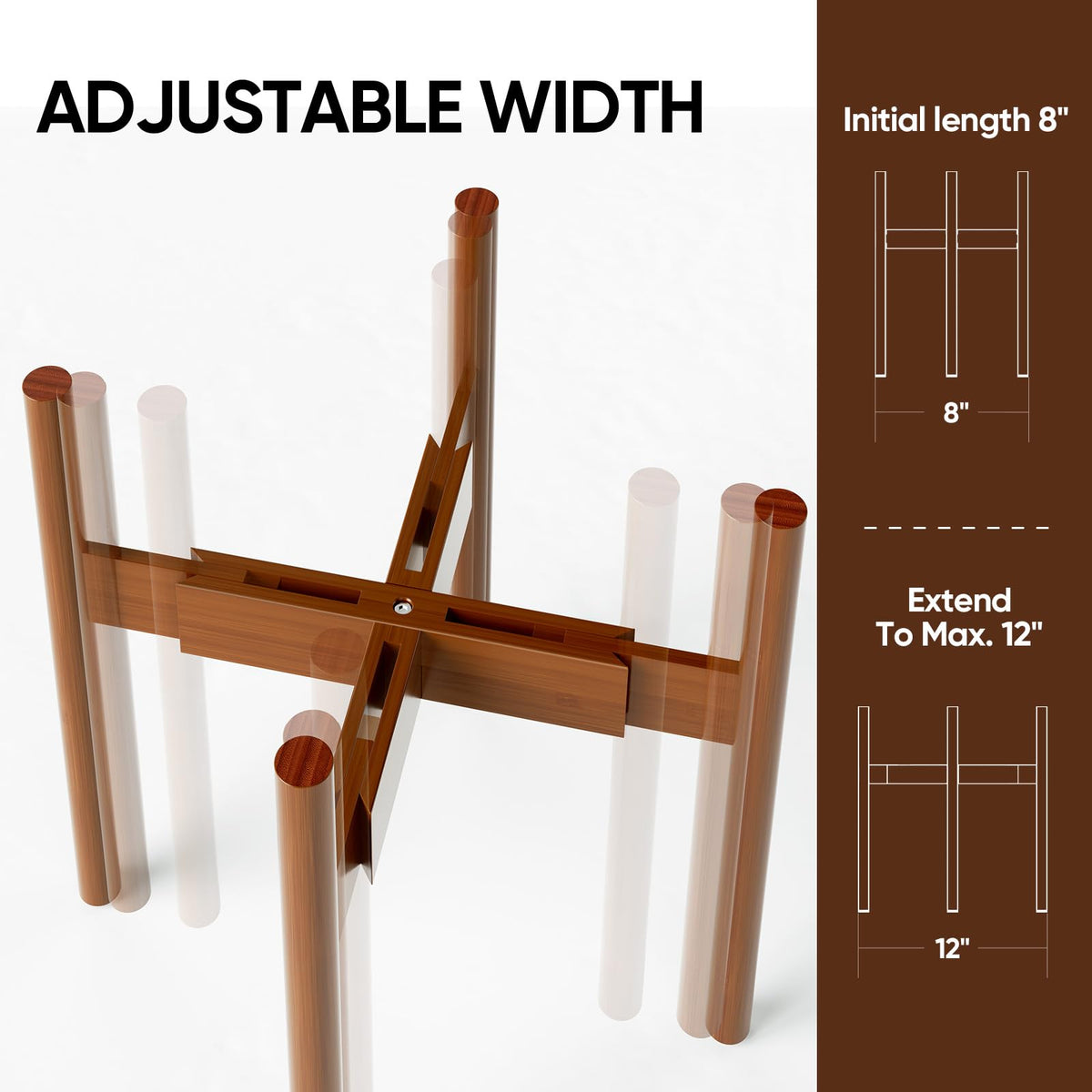 MUDEELA stand assembly shows simple connections for sturdy setup.