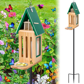 MUDEREK garden butterfly kit includes house and feeder for outdoor use.