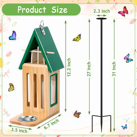 MUDEREK butterfly house with acrylic windows on both sides for easy viewing.