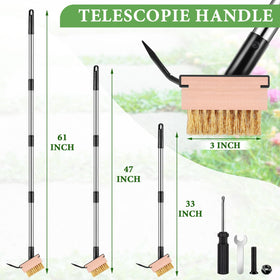 Muderek Crack Weeder Tool adjustable handle enables standing cleaning.