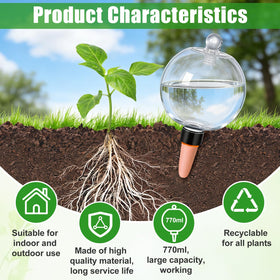 MUDEREK globes used in indoor and outdoor plant setups.