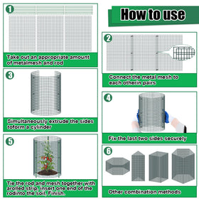 MUDEREK package includes stakes, nylon ties, labels, and gloves for setup