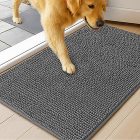 MudGuard Mat showing absorbent microfiber at the doorway to catch moisture