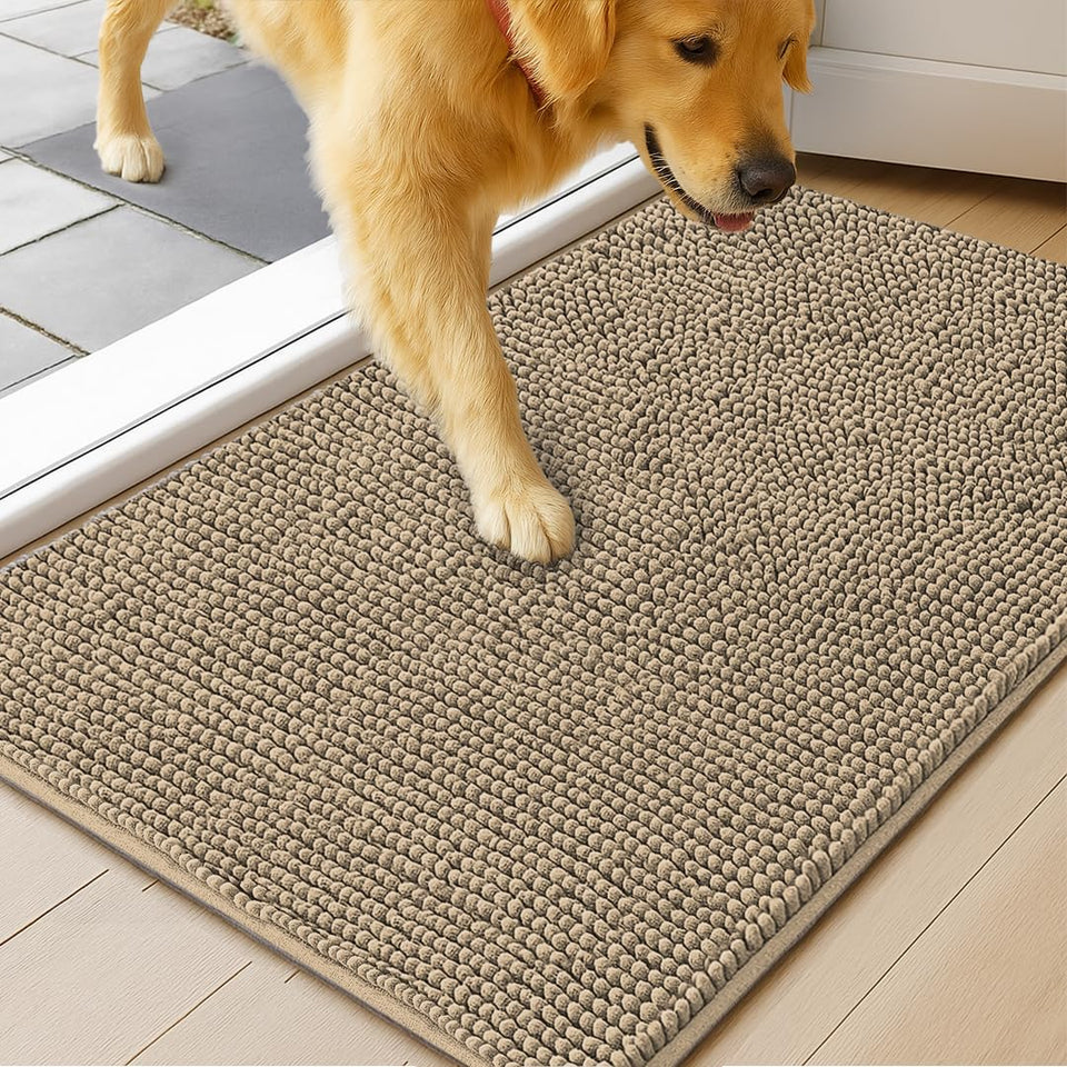 MudGuard Mat catches muddy paws and dirt, protecting floors at the entry.