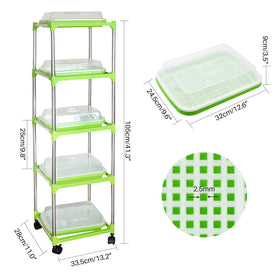 MUDUOBAN seed sprouter trays with clear lid enabling easy monitoring of sprouts