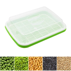 MUDUOBAN stainless steel shelf provides sturdy support for germination setup