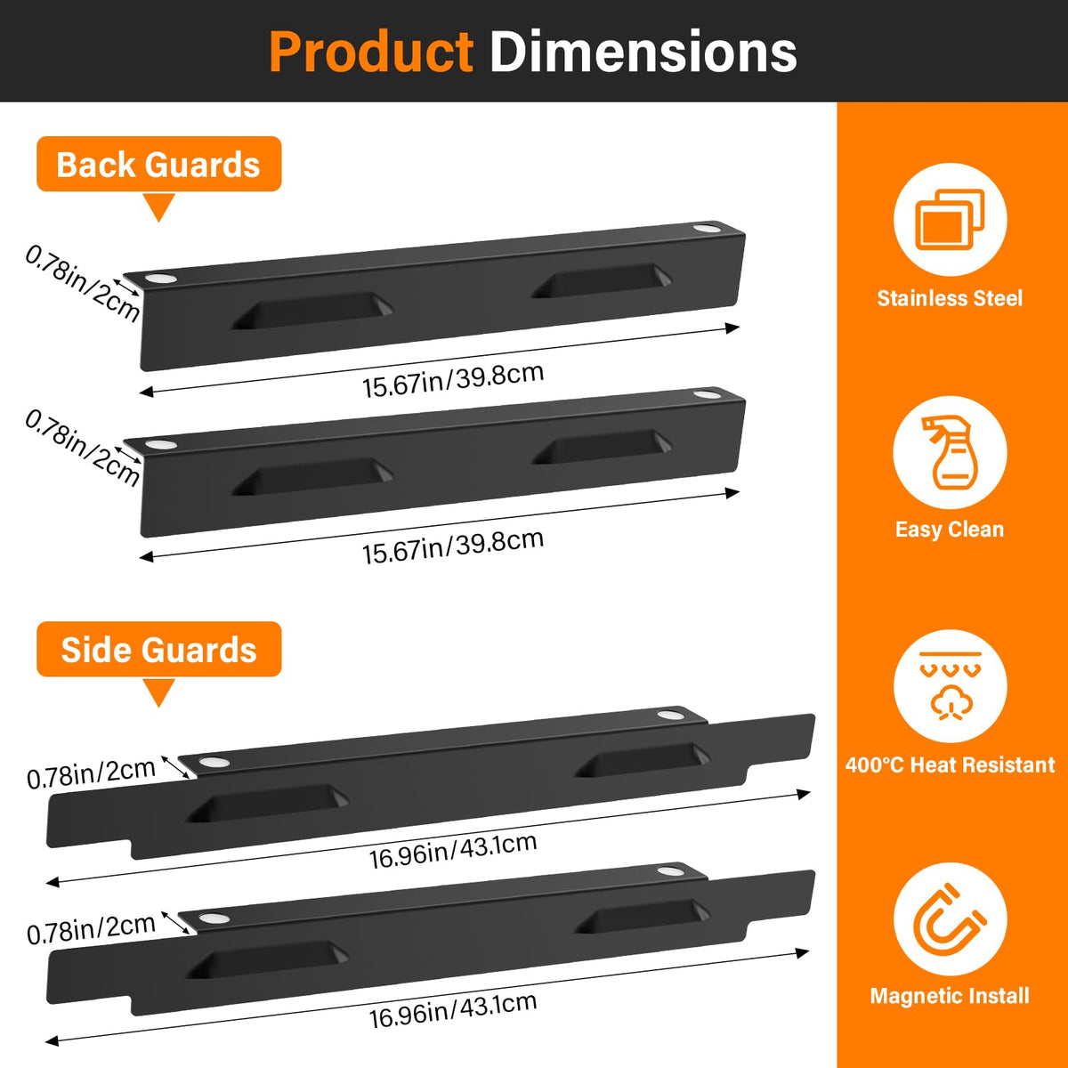 Mudvime wind guards are easy to attach or detach during transport.