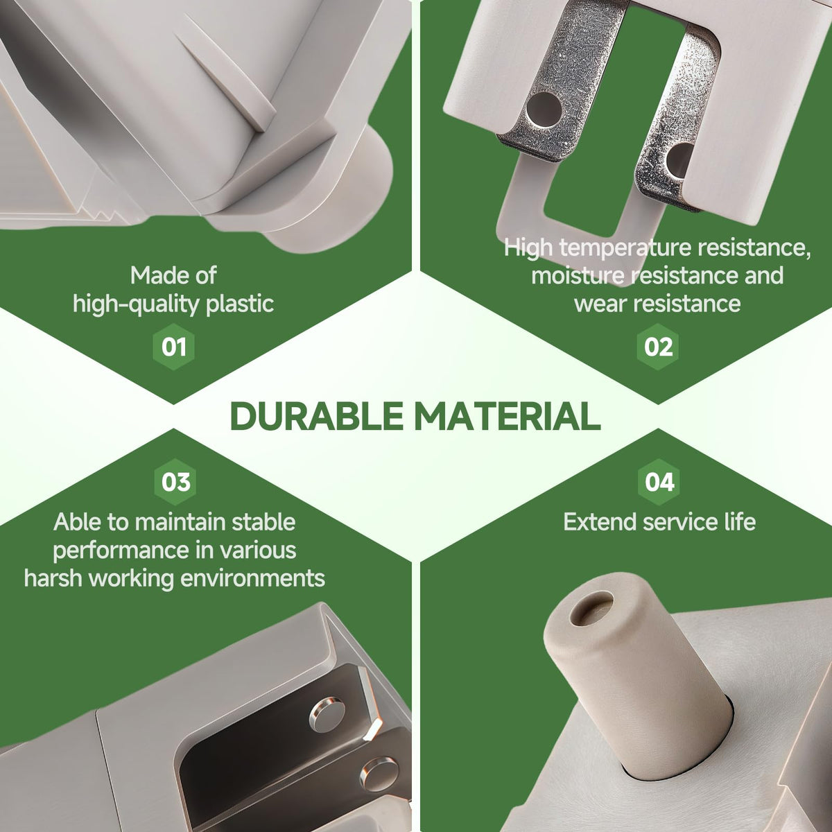 MUGLFPT durable plastic construction resists heat and moisture.