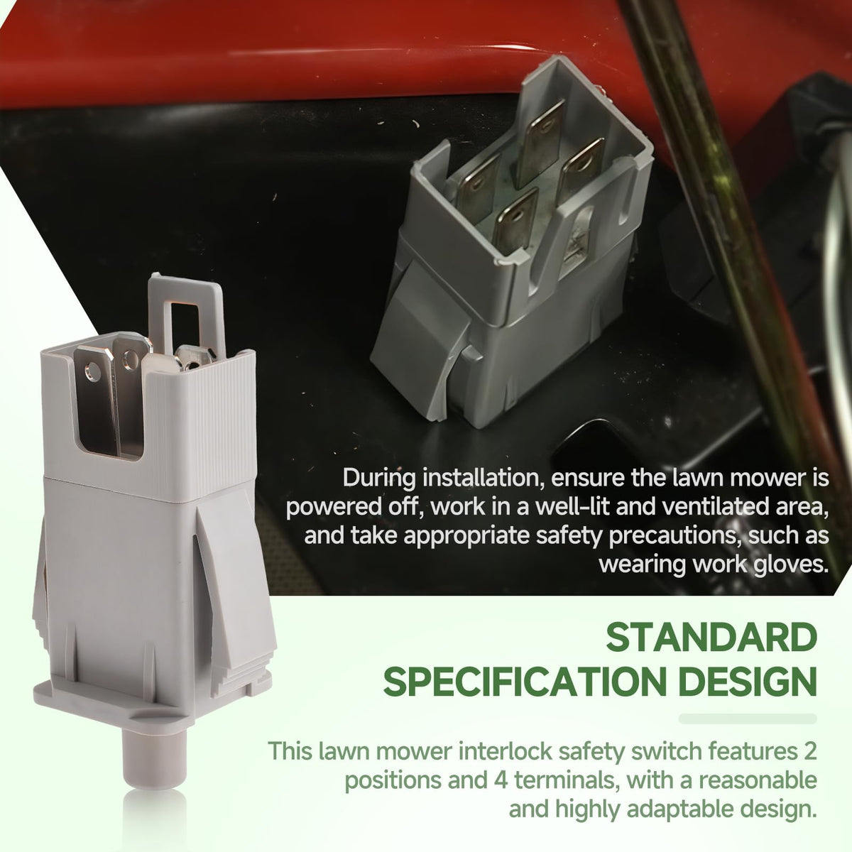 MUGLFPT 2-position 4-terminal design supports wide compatibility.
