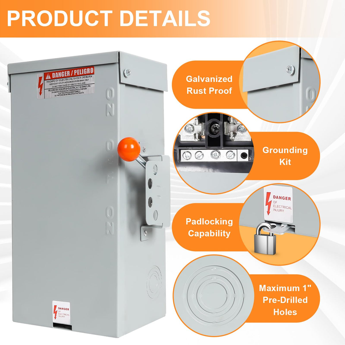 MUJURUR 100A transfer switch enclosure NEMA 3R demonstrates weather resistance