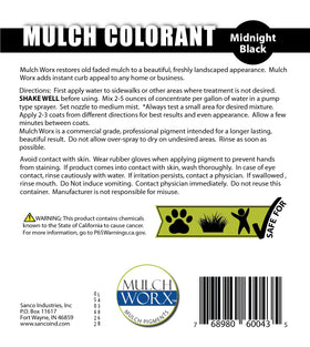 Mulch Worx midnight black finish showing rich, uniform color.