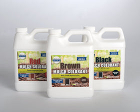 Backyard landscape refreshed with Mulch Worx brown mulch color
