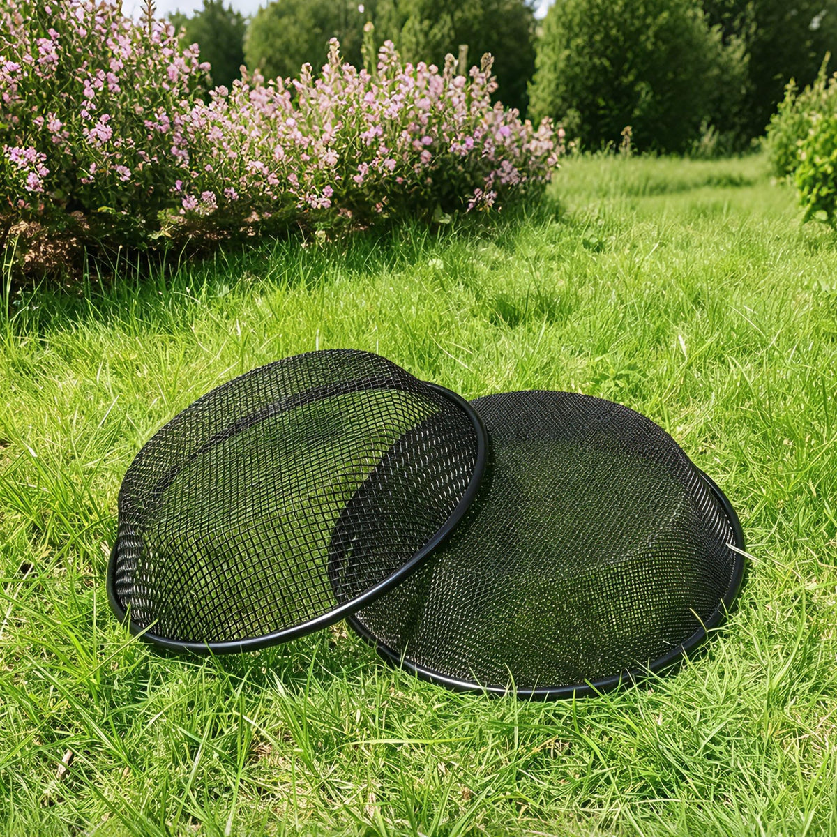 Mulctun dirt sifter in action filtering soil and compost