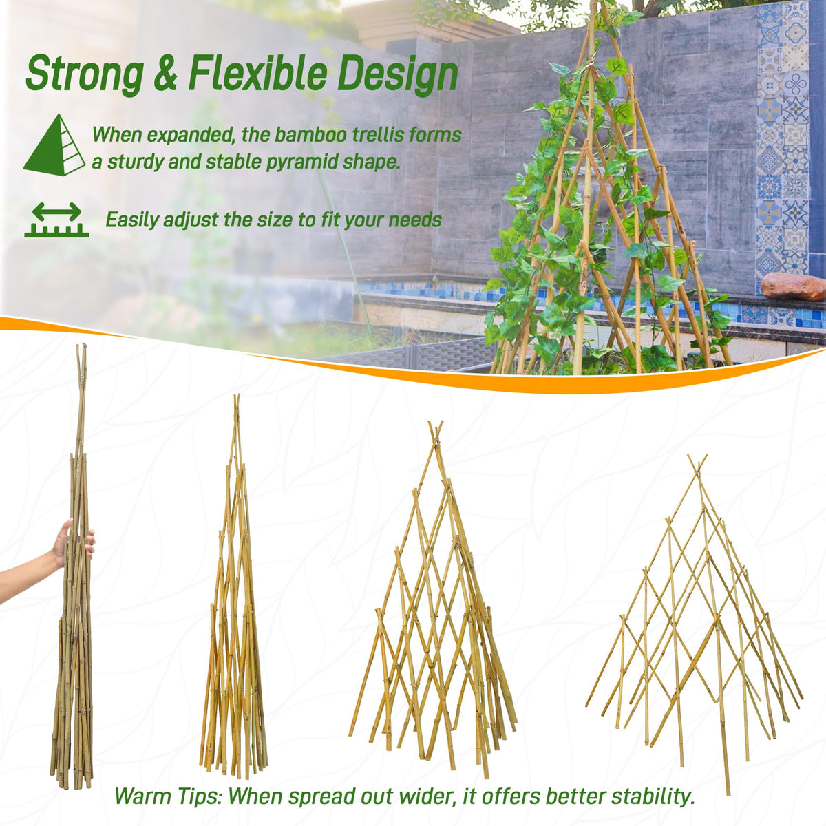 Mulctun multipurpose climbing trellis for roses and vines in garden beds