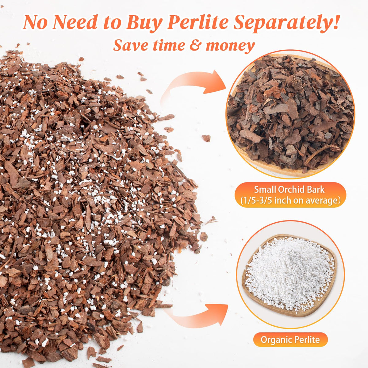 Mulctun orchid bark potting mix 9qt bag full supports drainage and airflow