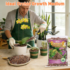 Mulctun orchid bark potting mix perlite-porosity boosts airflow to roots