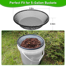 Mulctun soil sifter black finish emphasizes rust resistance and premium look