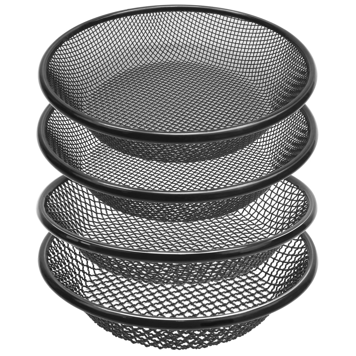Mulctun soil sifter top view with durable black finish for rust resistance