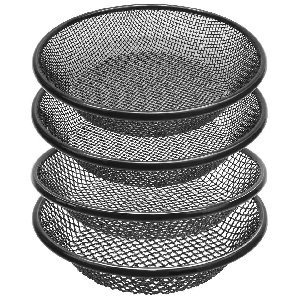 Mulctun soil sifter top view with durable black finish for rust resistance
